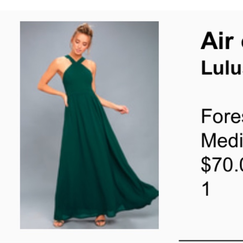 Lulus Air of Romance Forest Green Maxi Dress